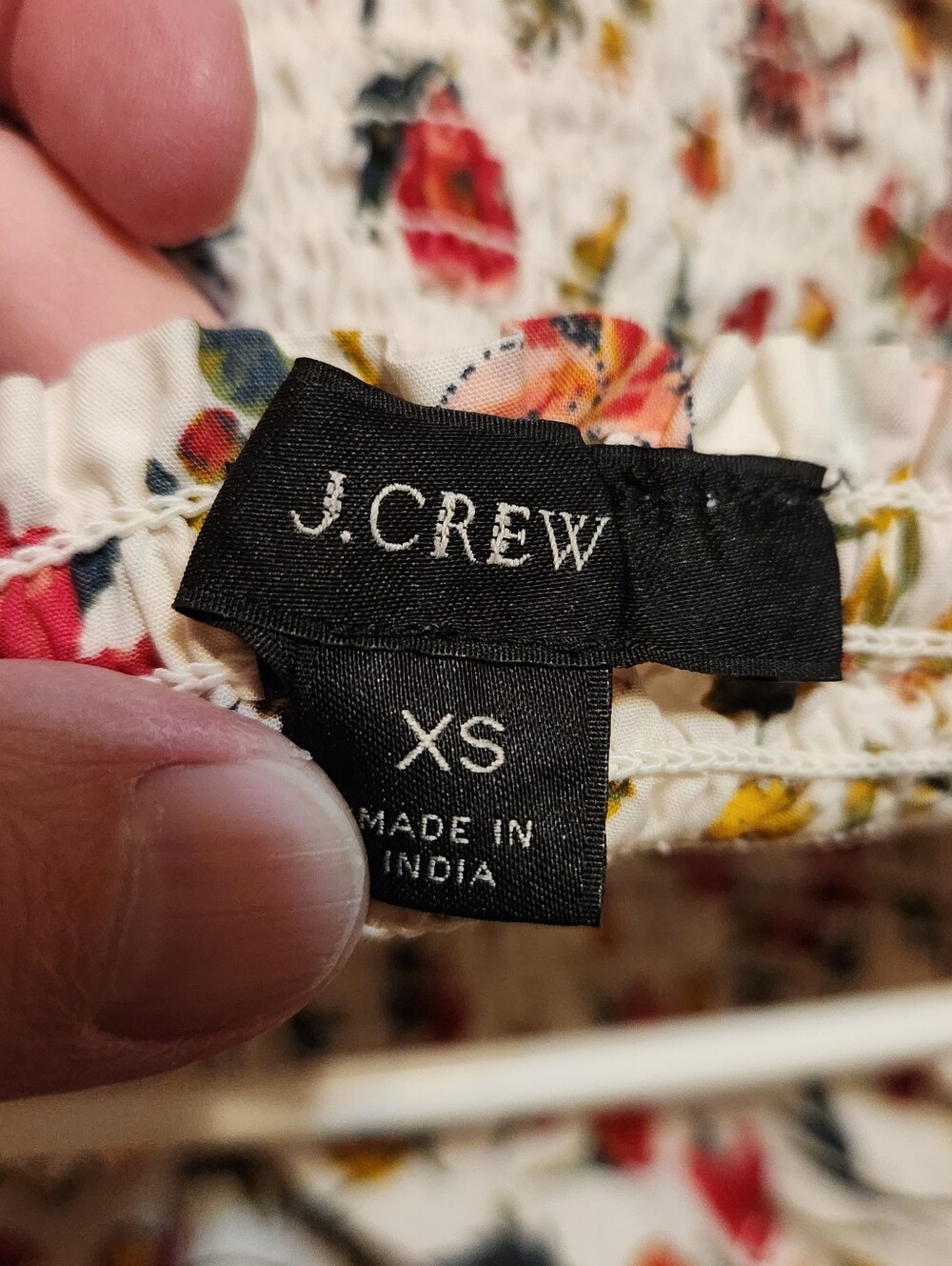 J.Crew Smocked Puff-Sleeve Midi Dress in a Vintage Floral Cotton Print Size XS - Picture 6 of 7